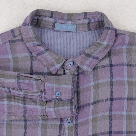 CP Shades Shirt Mens Large Purple Plaid Button Up Long Sleeve Made in USA Top - Picture 1 of 11